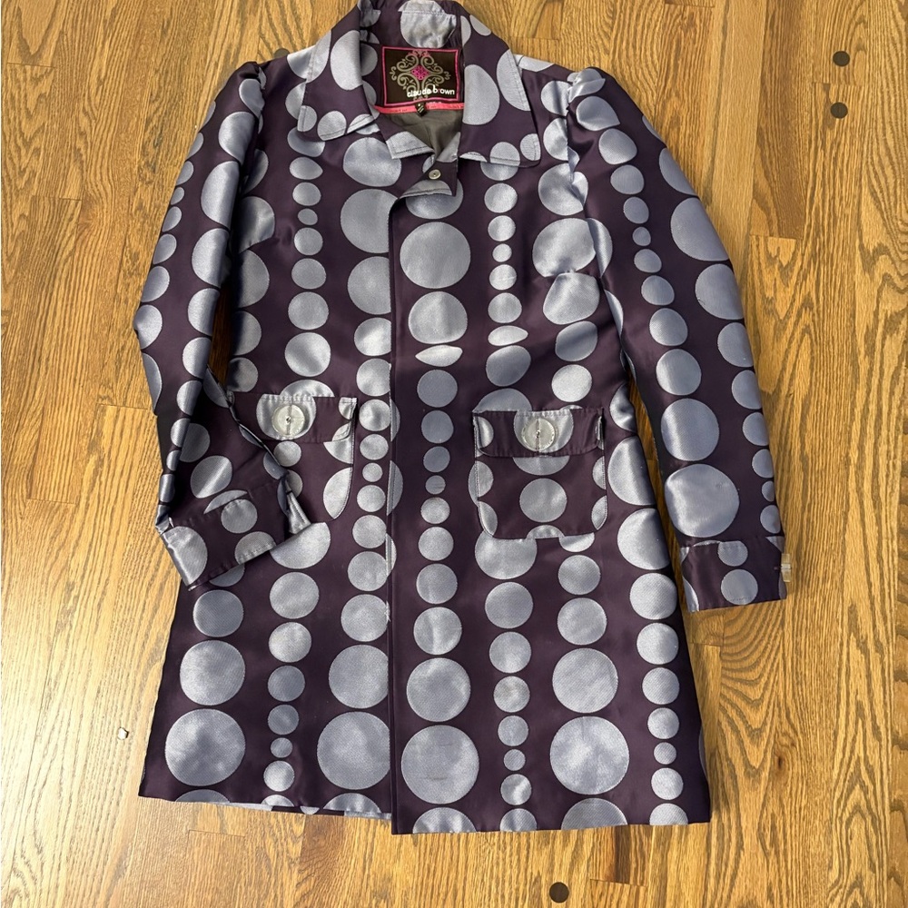 Claude Brown Purple and Silver Women's Coat